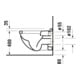 Duravit Wand-WC, Tiefspüler Starck 3 36,5x54,5cm, 6 l, Bef.-Abstand 23cm, we