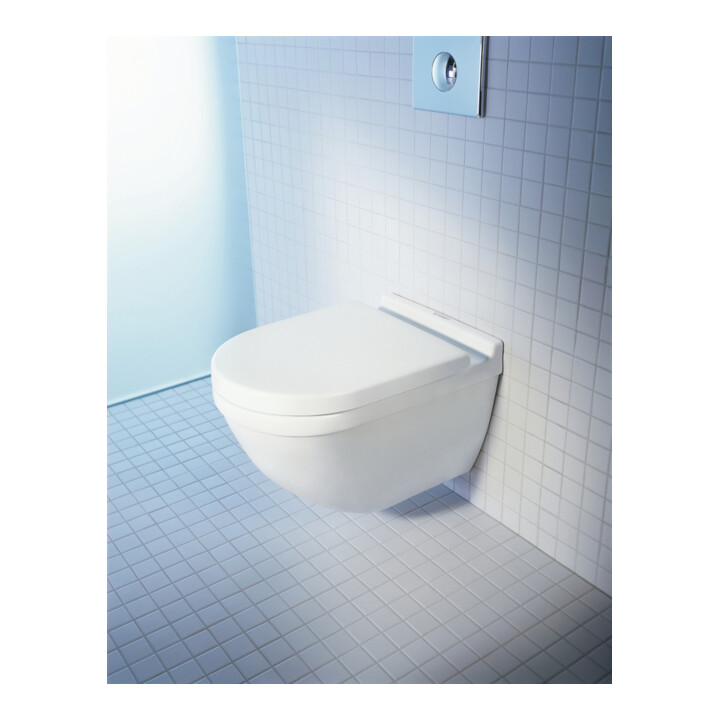 Duravit Wand-WC, Tiefspüler Starck 3 36,5x54cm, 4,5 l, riml., we Hyg Glaze