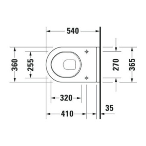 Duravit Wand-WC, Tiefspüler Starck 3 36,5x54cm, 4,5 l, weiß
