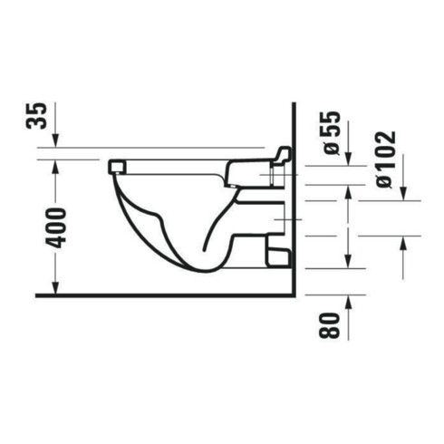 Duravit Wand-WC, Tiefspüler Starck 3 36,5x54cm, 4,5 l, weiß