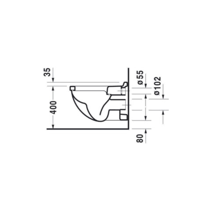 Duravit Wand-WC, Tiefspüler Starck 3 36,5x54cm, 4,5 l, weiß