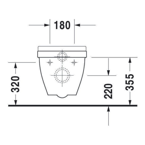 Duravit Wand-WC, Tiefspüler Starck 3 36,5x54cm, 4,5 l, weiß