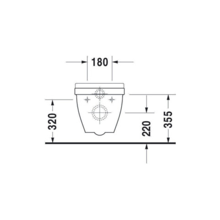 Duravit Wand-WC, Tiefspüler Starck 3 36,5x54cm, 4,5 l, weiß