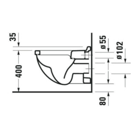 Duravit Wand-WC, Tiefspüler Starck 3 36,5x54cm, 4,5 l, weiß