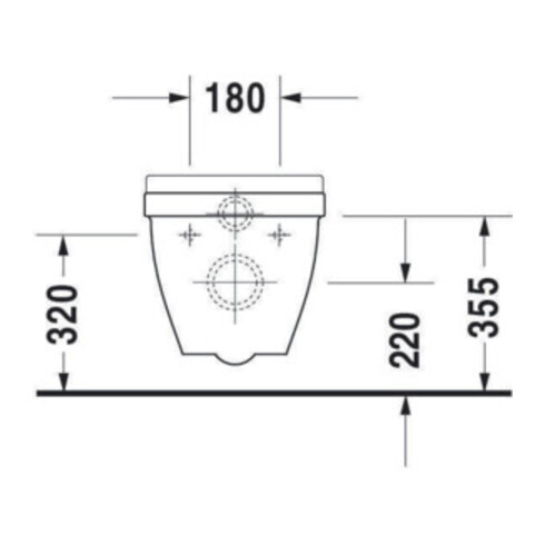 Duravit Wand-WC, Tiefspüler Starck 3 36,5x54cm, 4,5 l, weiß