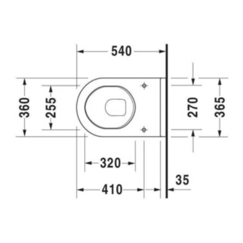 Duravit Wand-WC, Tiefspüler Starck 3 36,5x54cm, 4,5 l, weiß