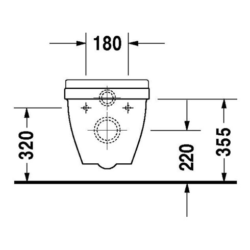 Duravit Wand-WC, Tiefspüler Starck 3 36,5x54cm, 4,5 l, weiß