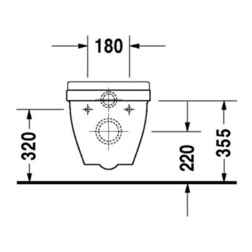 Duravit Wand-WC, Tiefspüler Starck 3 36,5x54cm, 4,5 l, weiß