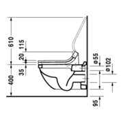 Duravit Wand-WC, Tiefspüler Starck 3 36,5x62cm, 6 l, weiß-4