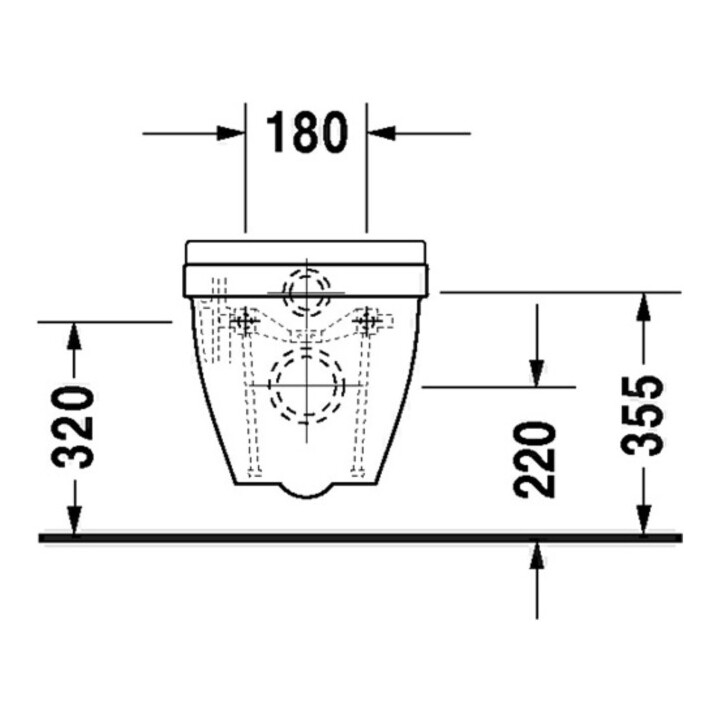 Duravit Wand-WC, Tiefspüler Starck 3 36,5x62cm, 6 l, weiß