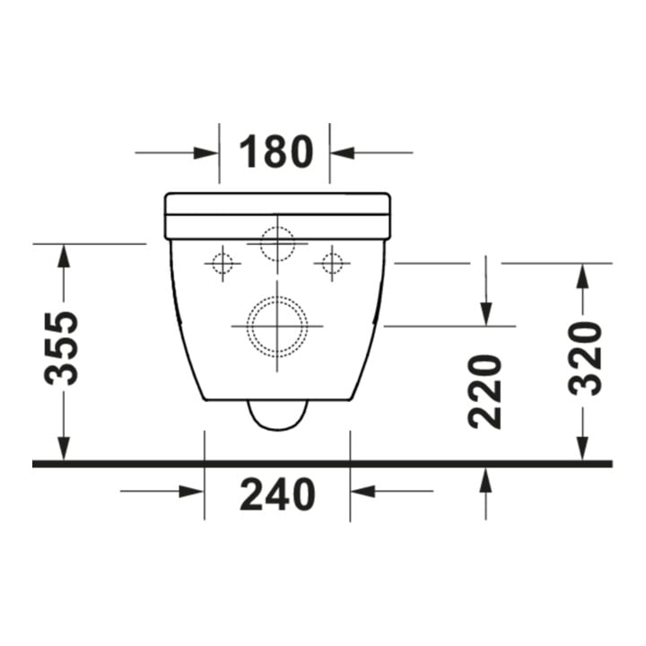 Duravit Wand-WC, Tiefspüler Starck 3 37x54cm, 4,5 l, Rimless, weiß