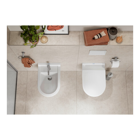 Duravit Wand-WC, Tiefspüler Starck 3 37x54cm, 4,5 l, Rimless, weiß