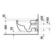 Duravit Wand-WC, Tiefspüler Starck 3 37x62cm, 4,5 l, geschlossen, weiß-2