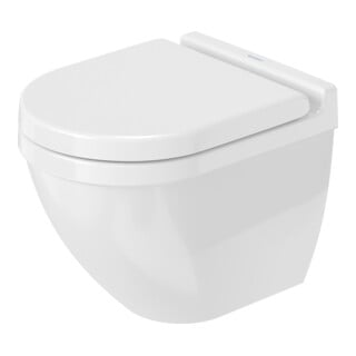 Duravit Wand-WC, Tiefspüler Starck 3 Compact 37x48,5cm, 4,5 l, riml, m vd Bef., we.