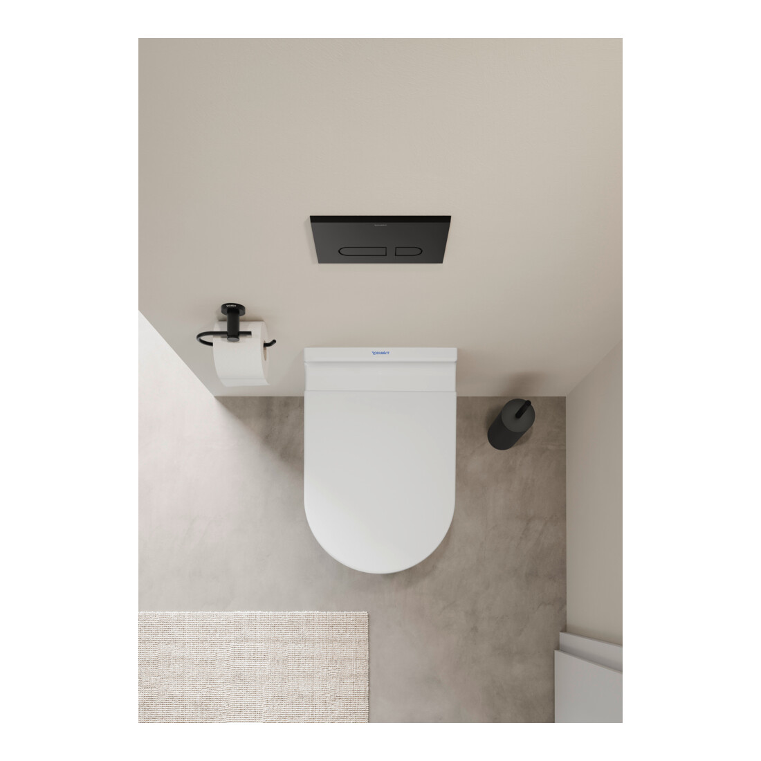 Duravit Wand-WC, Tiefspüler Starck 3 Compact 37x48,5cm, 4,5 l, riml, m vd Bef., we.