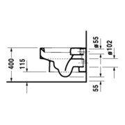 Duravit Wand-WC VERO tief, 370 x 545 mm weiß-2