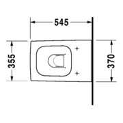 Duravit Wand-WC VERO tief, 370 x 545 mm weiß-4
