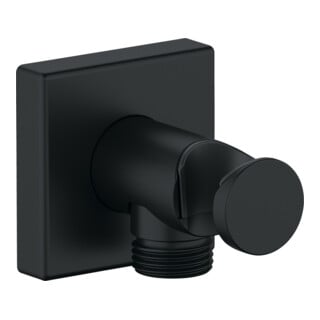 Duravit Wandanschlussbogen DN 15, m Brauseha., Ros. eck., sw matt