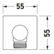 Duravit Wandanschlussbogen DN 15, m Brauseha., Ros. eck., sw matt-2