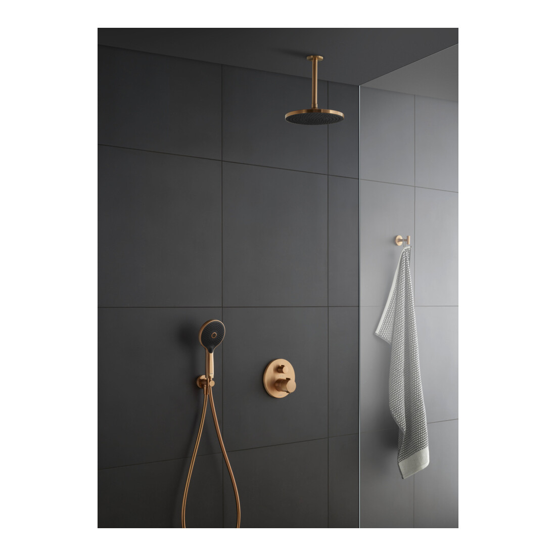 Duravit Wandanschlussbogen DN 15, m Brauseha., Ros. rd, bron geb.