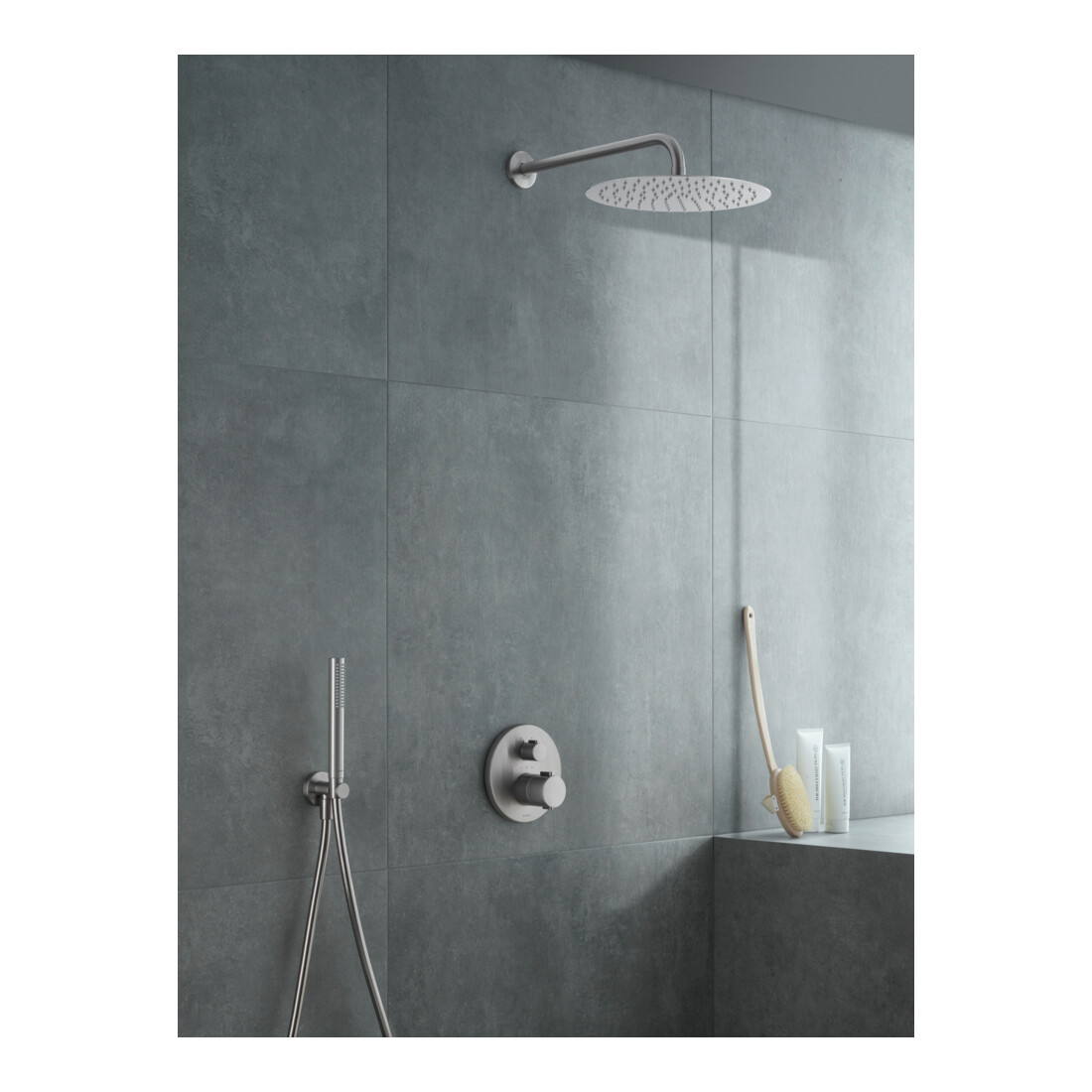 Duravit Wandanschlussbogen DN 15, m Brauseha., Ros. rd, ES geb.