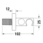 Duravit Wandanschlussbogen DN 15, m Brauseha., Ros. rd, ES geb.-4