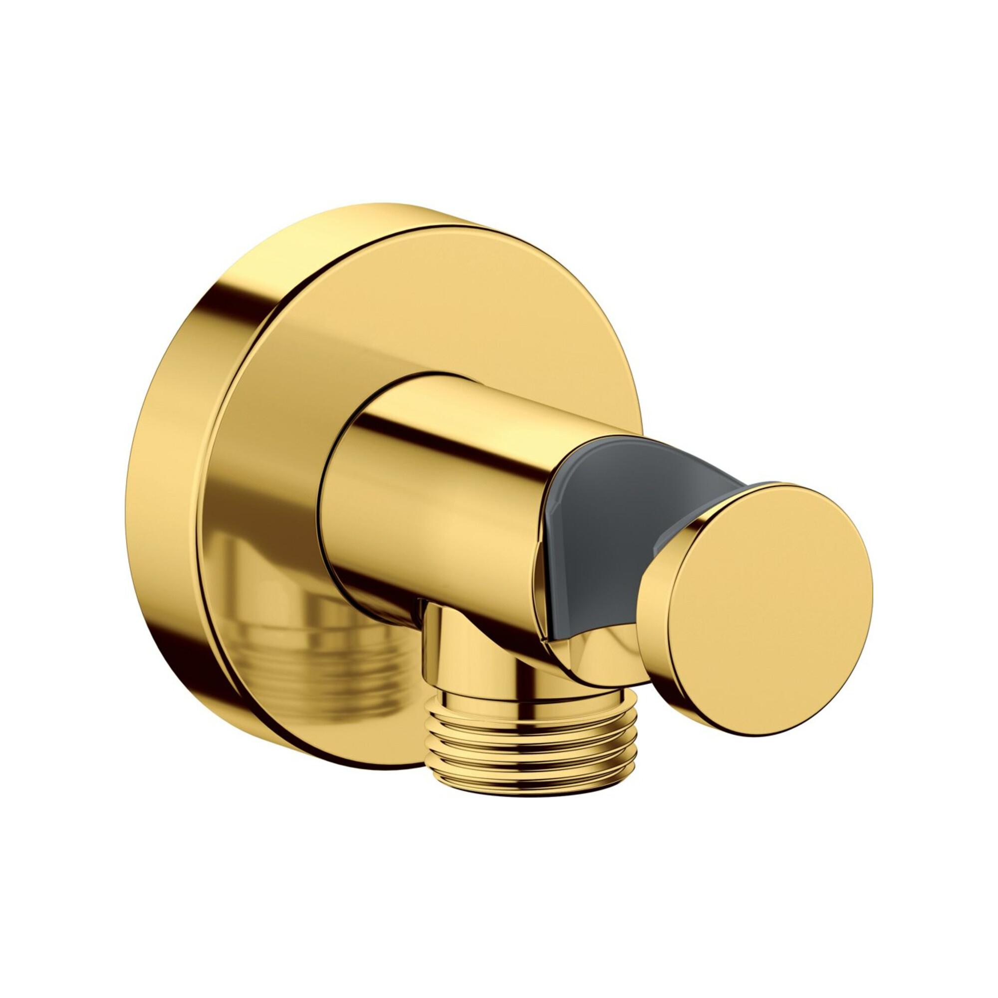 Duravit Wandanschlussbogen DN 15, m Brauseha., Ros. rd, gol poliert