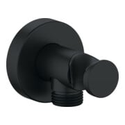 Duravit Wandanschlussbogen DN 15, m Brauseha., Ros. rd, sw matt