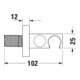 Duravit Wandanschlussbogen DN 15, m Brauseha., Ros. rd, sw matt