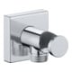 Duravit Wandanschlussbogen DN 15, m Brauseha., Rosette eckig, chrom-1