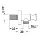 Duravit Wandanschlussbogen DN 15, m Brauseha., Rosette eckig, chrom-2