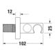 Duravit Wandanschlussbogen DN 15, m Brauseha., Rosette eckig, chrom-5