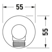 Duravit Wandanschlussbogen DN 15, o Handbrausenh., Ro rd, bron geb.-4