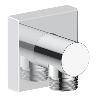 Duravit Wandanschlussbogen DN 15, o. Handbrausenh., Ros. eck., chr