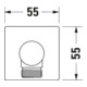 Duravit Wandanschlussbogen DN 15, o. Handbrausenh., Ros. eck., sw m-2
