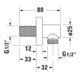 Duravit Wandanschlussbogen DN 15, o. Handbrausenh., Ros. eck., sw m-5