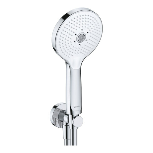 Duravit Wandanschlussbogen-Set MinusFlow m Handbrause, Schlauch, a Kst./MS, we hgl