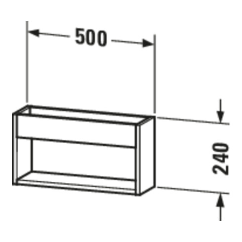 Duravit Wandregal Ketho 50x13,5x24cm, betongrau matt