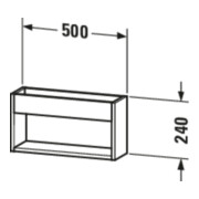 Duravit Wandregal Ketho 50x13,5x24cm, betongrau matt-3