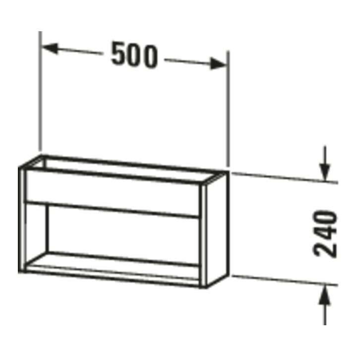 Duravit Wandregal Ketho 50x13,5x24cm, betongrau matt