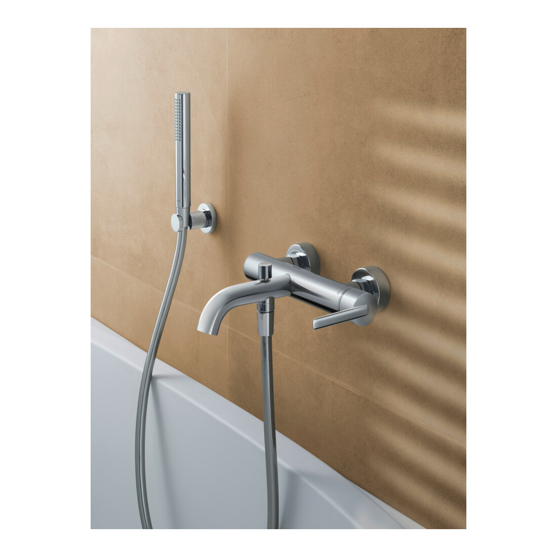 Duravit Wannen-Einhebelmischer Balcoon AP, m Rückflussverh., Wd-mont., ch hgl