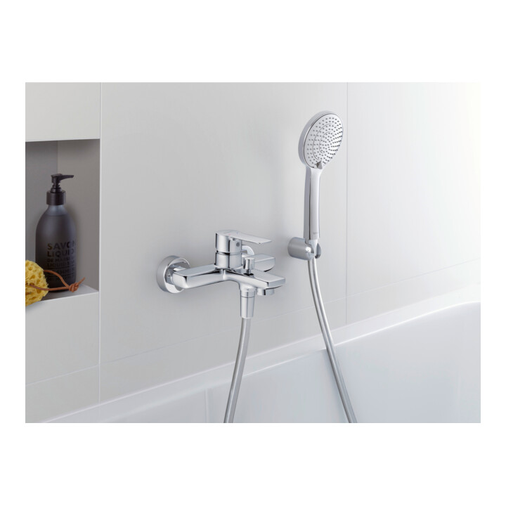 Duravit Wannen-Einhebelmischer D-Code AP, m Umstellvent., Keramikmisch., chrom
