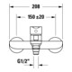 Duravit Wannen-Einhebelmischer D-Code AP, m Umstellvent., Keramikmisch., chrom