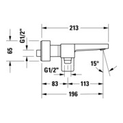 Duravit Wannen-Einhebelmischer Manhattan AP, Wandmontage, schwarz matt-5