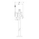 Duravit Wannen-Einhebelmischer Tulum A 216mm, bodensteh., m Umstellvent., chr