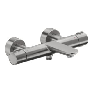 Duravit Wannen-Einhebelmischer Wave AP, Ab- u. Umstellvent., ES gebürstet