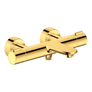 Duravit Wannen-Einhebelmischer Wave AP, Ab- und Umstellventil, Gold poliert