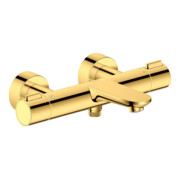 Duravit Wannen-Einhebelmischer Wave AP, Ab- und Umstellventil, Gold poliert