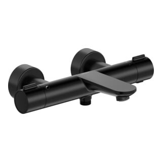 Duravit Wannen-Einhebelmischer Wave AP, Ab- und Umstellventil, schwarz matt