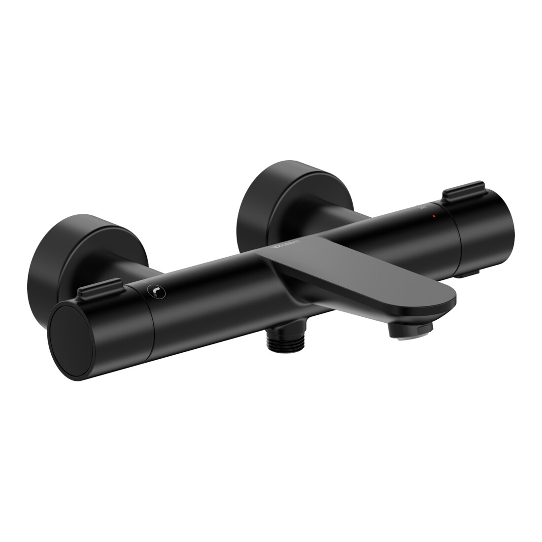 Duravit Wannen-Einhebelmischer Wave AP, Ab- und Umstellventil, schwarz matt